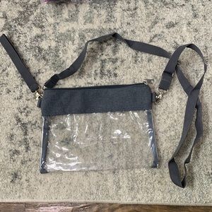 Clear/Gray Crossbody purse